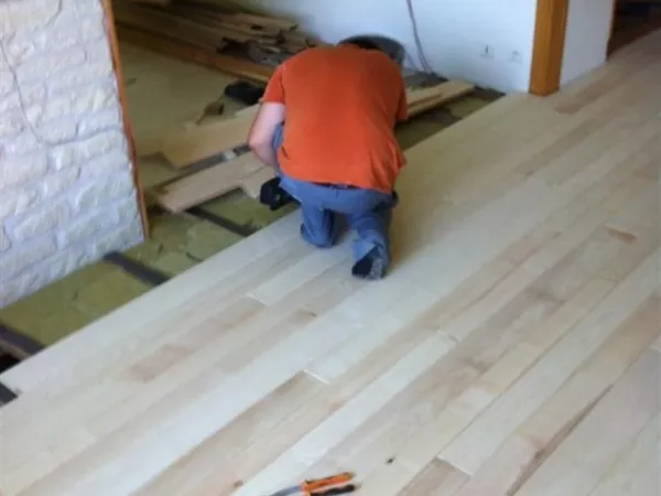 Pose de parquet massif